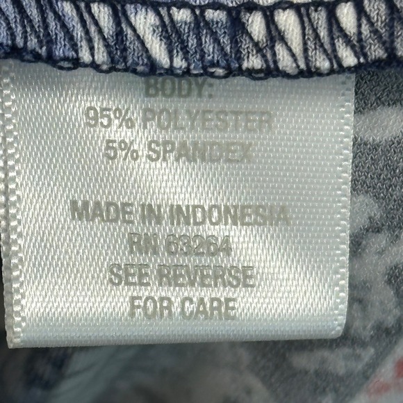 WESTPORT‎ 1962 Stretch Blue Black White Red Bohemian Floral Print Sz 10 NWT - Picture 6 of 11